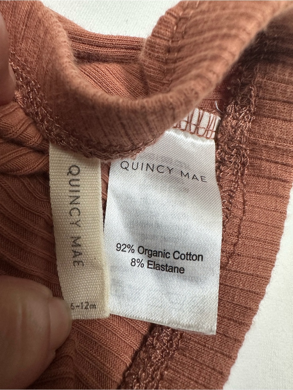 Quincy Mae Ribbed Bloomer - Rust - Picture 2 of 3
